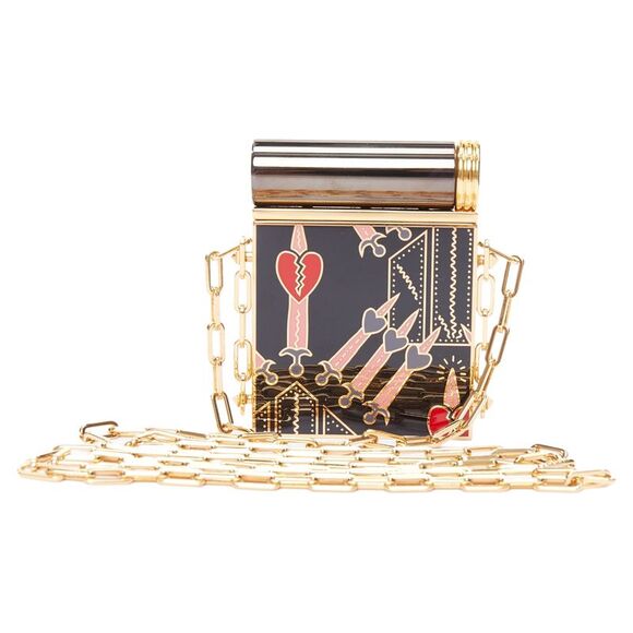 Valentino Runway Loveblade minaudiere compact mirror crossbody bag